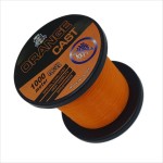 Monofilament fishing line, Cast, 1000 m, diameter 0.30 mm, 13.50 kg, orange color